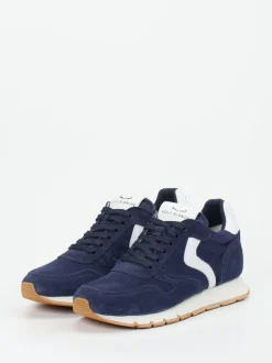Voile Blanche – Sneaker aus Veloursleder Dunkelblau