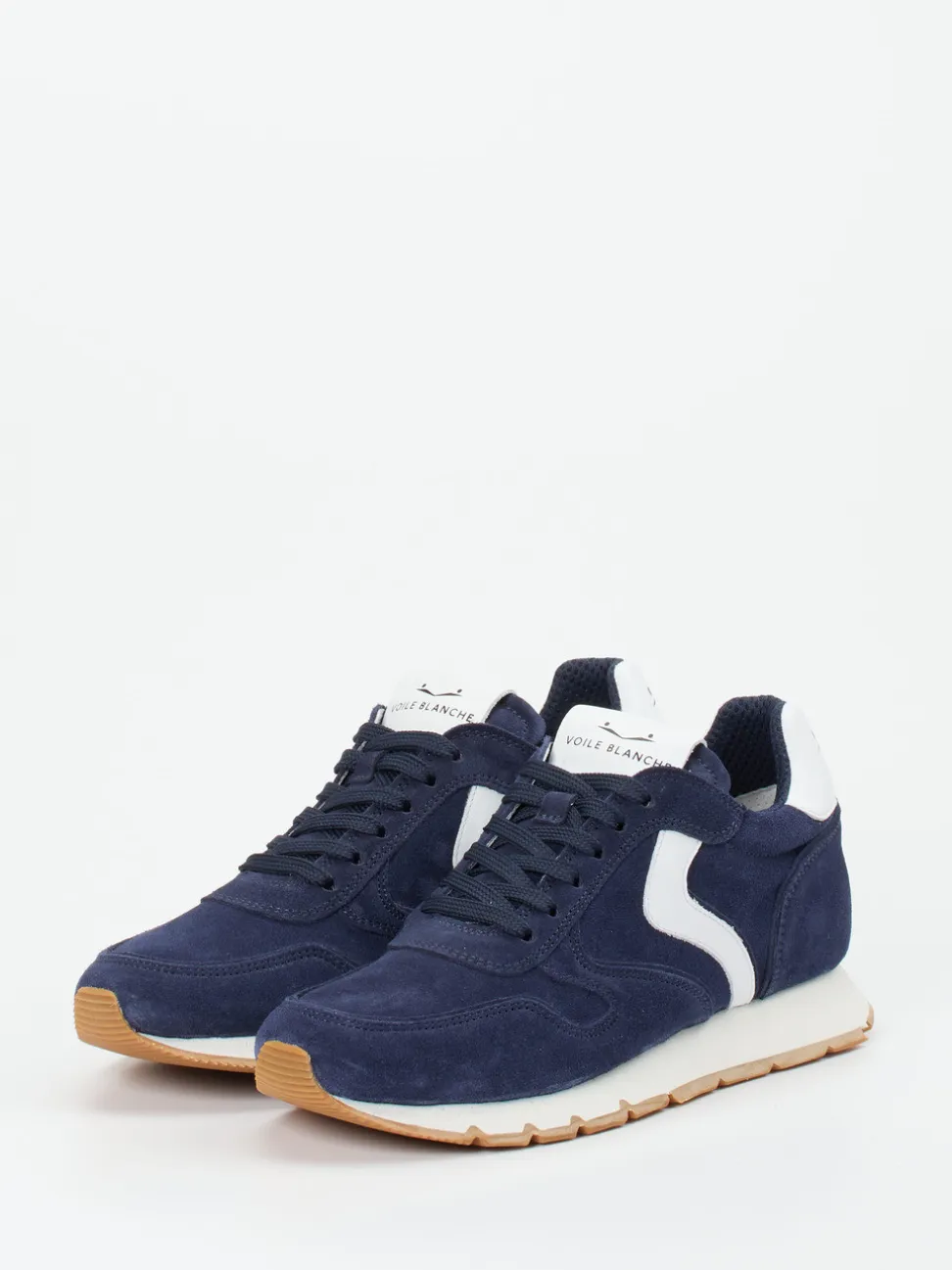 Voile Blanche – Sneaker aus Veloursleder Dunkelblau