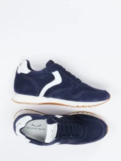 Voile Blanche – Sneaker aus Veloursleder Dunkelblau