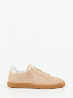 Voile Blanche – Sneaker aus Veloursleder Beige