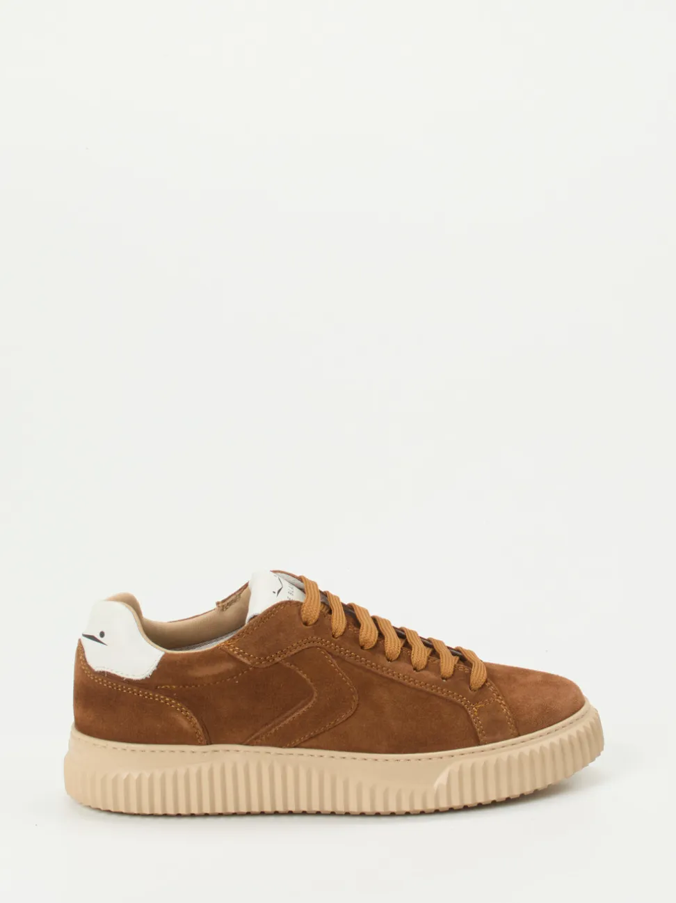 Voile Blanche – Sneaker aus Veloursleder cognacbraun