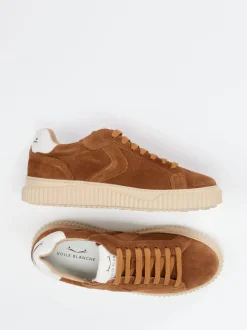 Voile Blanche – Sneaker aus Veloursleder cognacbraun