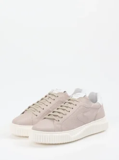 Voile Blanche – Sneaker aus Lammleder in Taupe