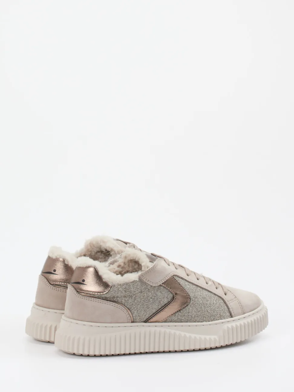 Voile Blanche – Sneaker aus Veloursleder in Beige