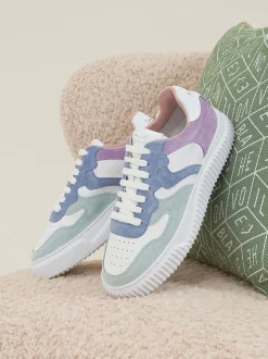 Voile Blanche – Sneaker aus Veloursleder in Pastell