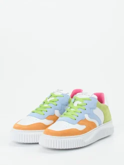 Voile Blanche – Sneaker aus Velours- und Glattleder Multicolor