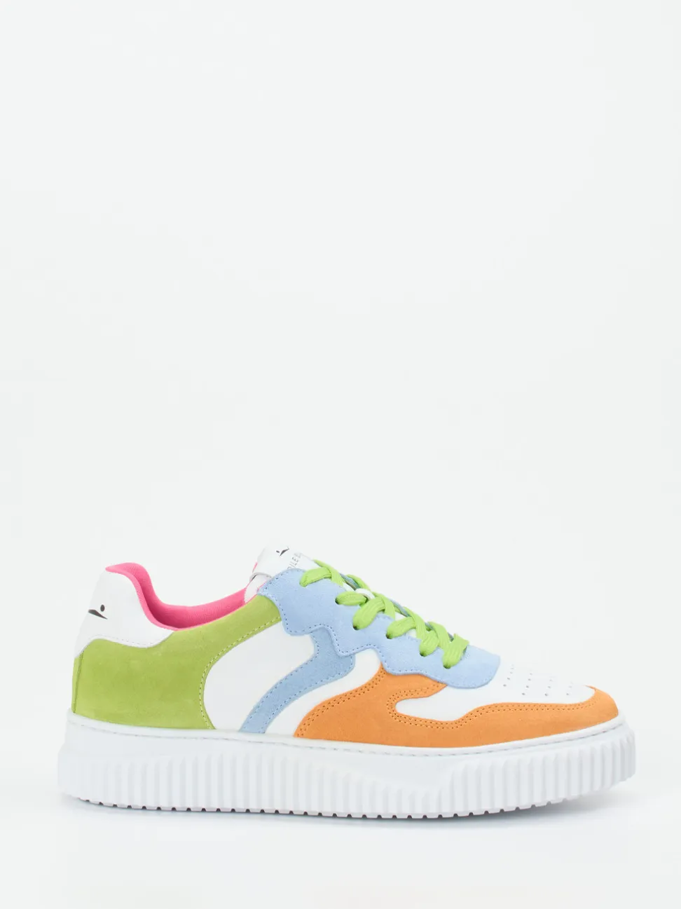 Voile Blanche – Sneaker aus Velours- und Glattleder Multicolor
