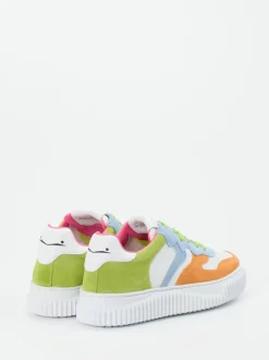 Voile Blanche – Sneaker aus Velours- und Glattleder Multicolor