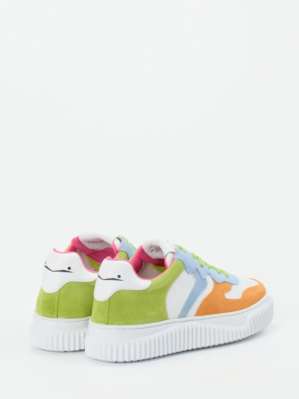 Voile Blanche – Sneaker aus Velours- und Glattleder Multicolor