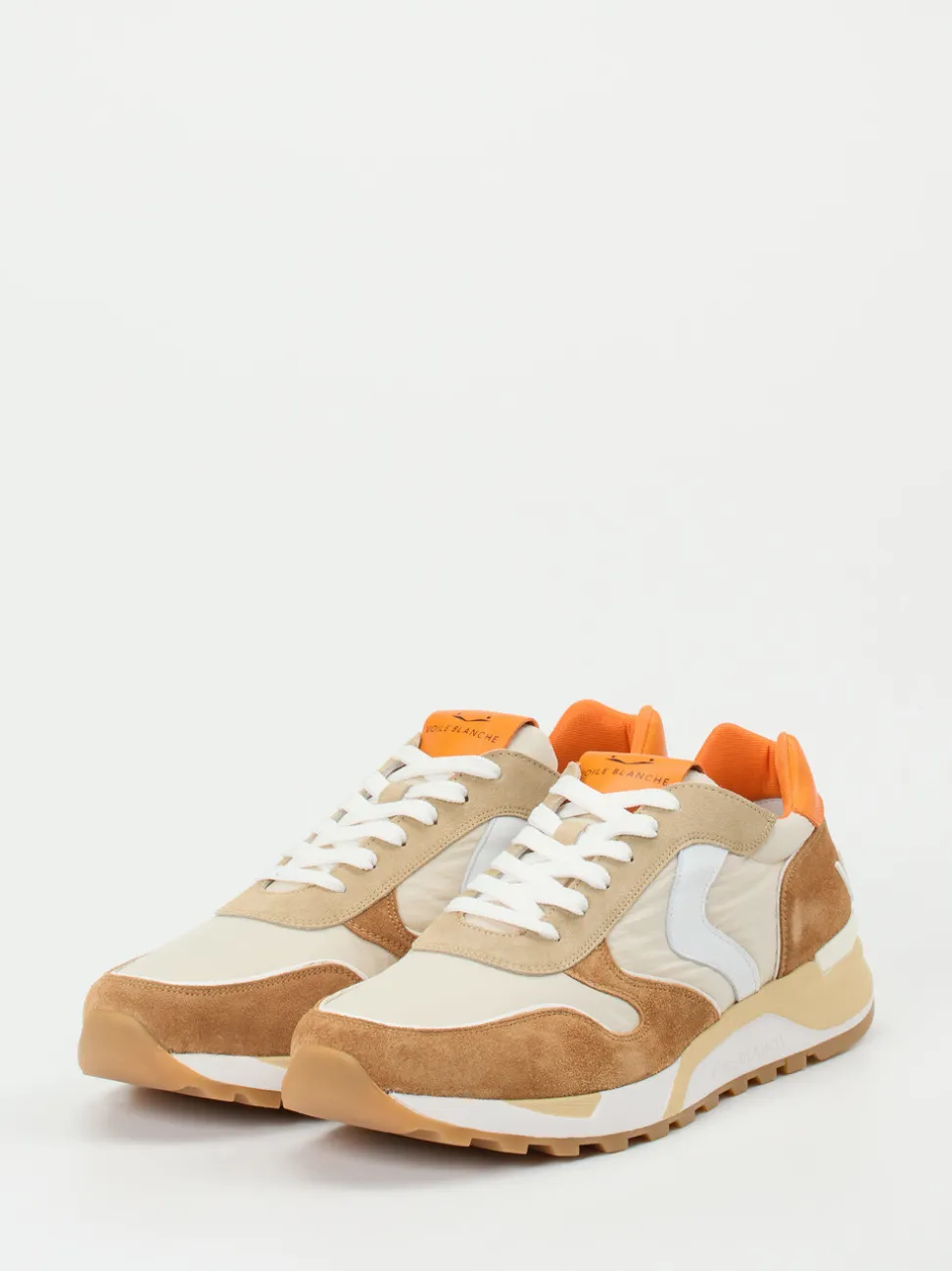 Voile Blanche – Sneaker aus Veloursleder Beige