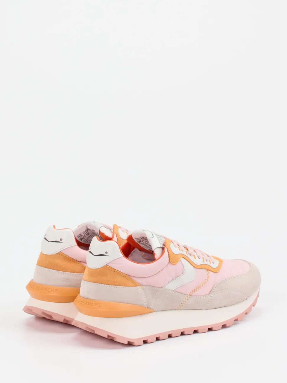 Voile Blanche – Sneaker aus Veloursleder und Nylon Rosé
