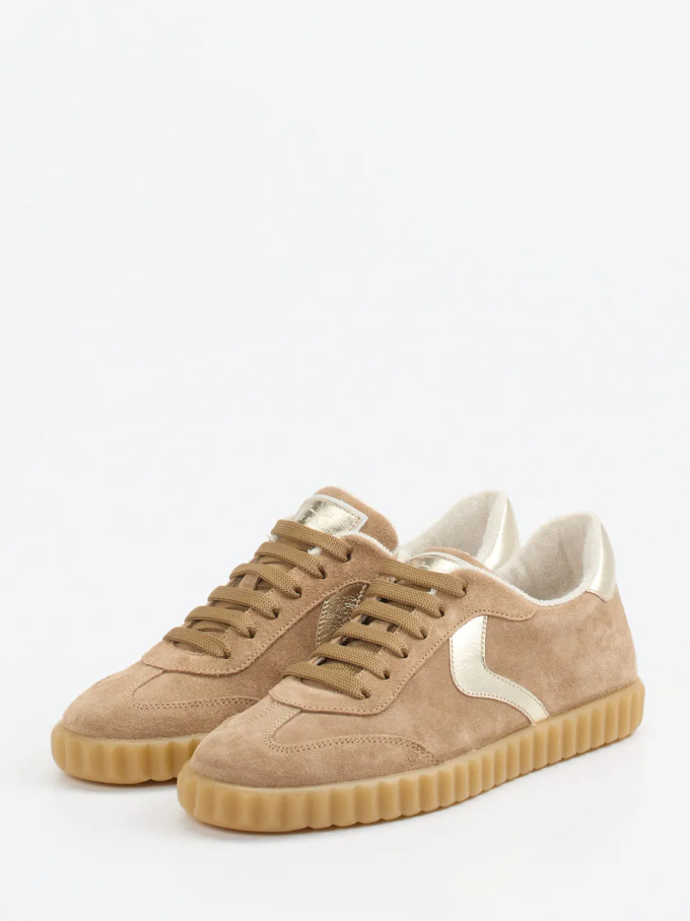 Voile Blanche – Sneaker aus Veloursleder mit Metallic