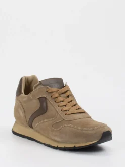 Voile Blanche – Sneaker aus Veloursleder Sandbeige