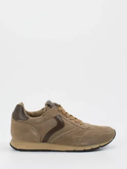 Voile Blanche – Sneaker aus Veloursleder Sandbeige