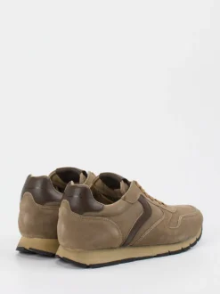 Voile Blanche – Sneaker aus Veloursleder Sandbeige
