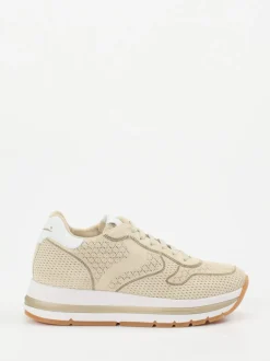 Voile Blanche – Sneaker aus Veloursleder Beige