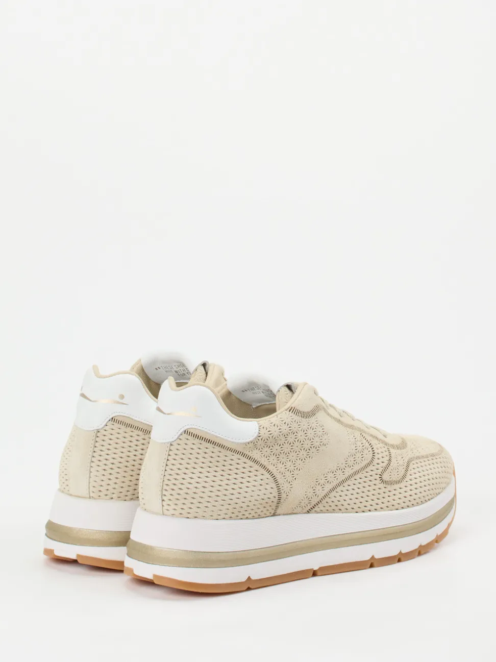 Voile Blanche – Sneaker aus Veloursleder Beige
