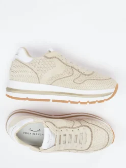 Voile Blanche – Sneaker aus Veloursleder Beige