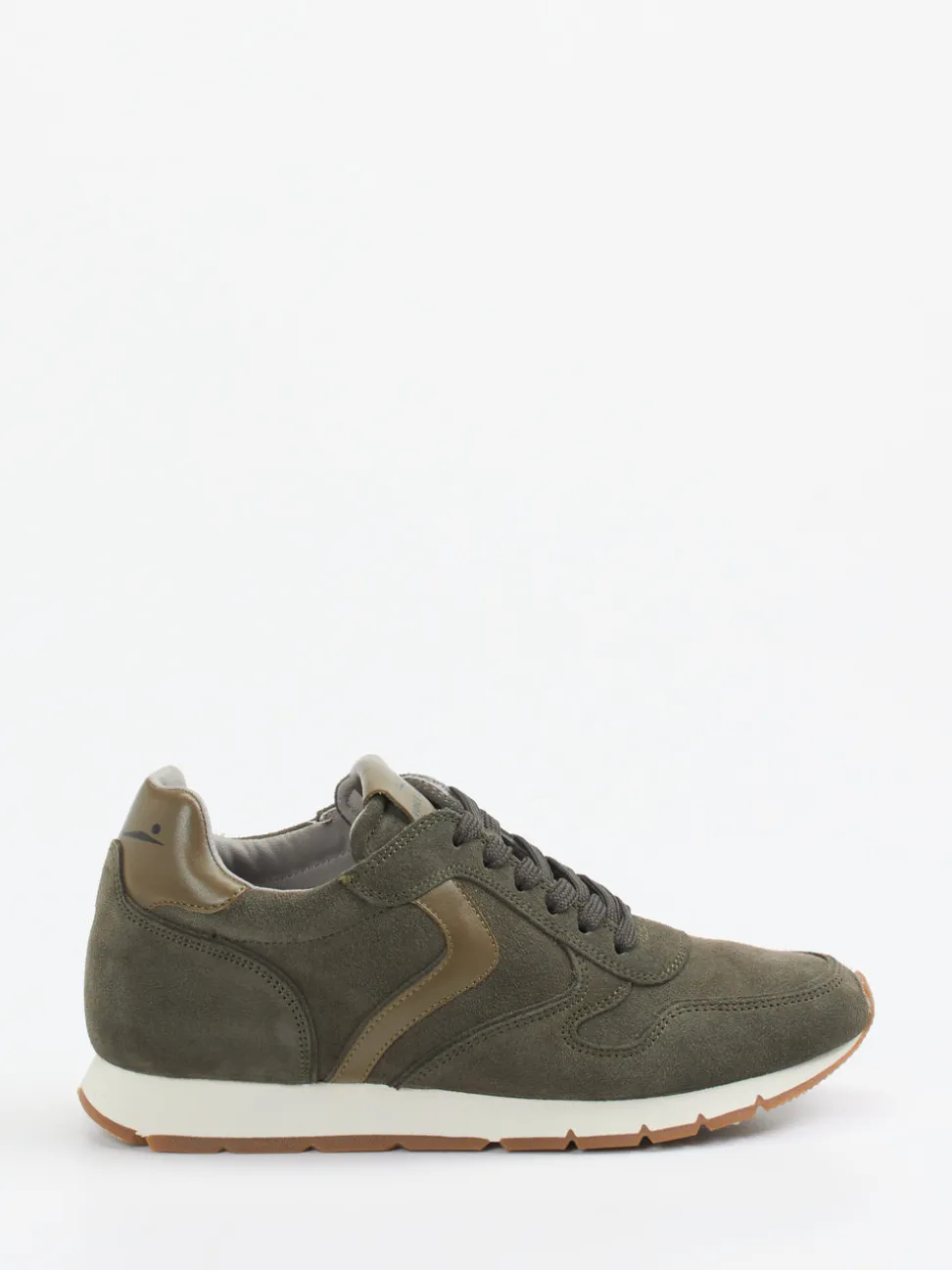 Voile Blanche – Sneaker aus Veloursleder Olivgrün