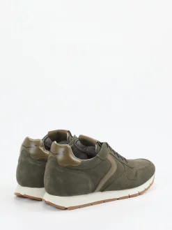 Voile Blanche – Sneaker aus Veloursleder Olivgrün