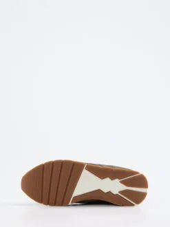 Voile Blanche – Sneaker aus Veloursleder Olivgrün