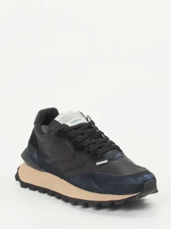 Voile Blanche – Sneaker aus Veloursleder und Textil Blau
