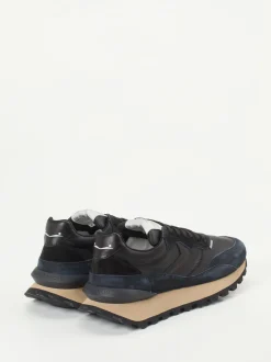 Voile Blanche – Sneaker aus Veloursleder und Textil Blau