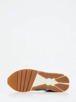 Voile Blanche – Sneaker aus Veloursleder Salbeigrün