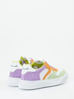 Voile Blanche – Sneaker aus Velours- und Kalbleder Multicolor