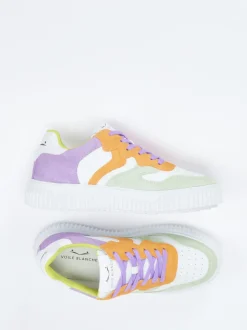 Voile Blanche – Sneaker aus Velours- und Kalbleder Multicolor