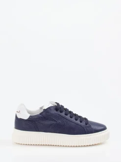Voile Blanche – Sneaker aus Lammleder in Navy