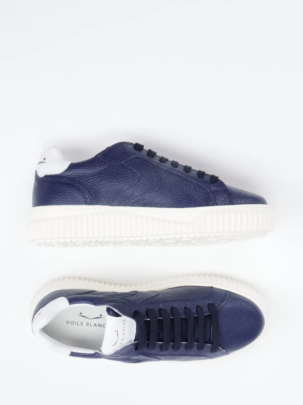 Voile Blanche – Sneaker aus Lammleder in Navy