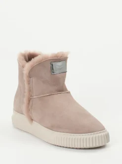 Voile Blanche – Stiefeletten aus Veloursleder altrosa