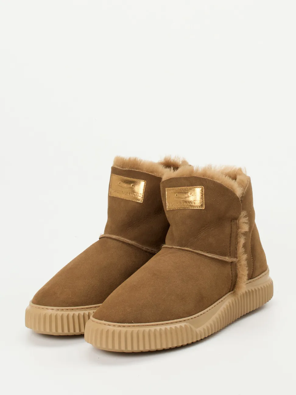 Voile Blanche – Stiefeletten aus Veloursleder karamellbraun
