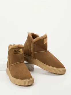 Voile Blanche – Stiefeletten aus Veloursleder karamellbraun