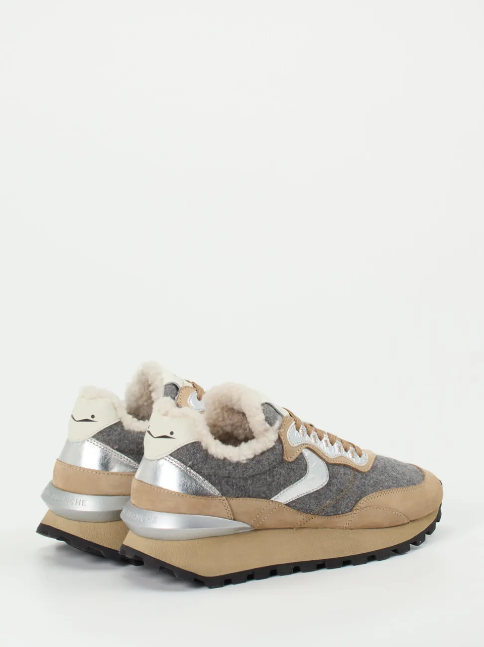 Voile Blanche – Winter-Sneaker aus Nubukleder beige