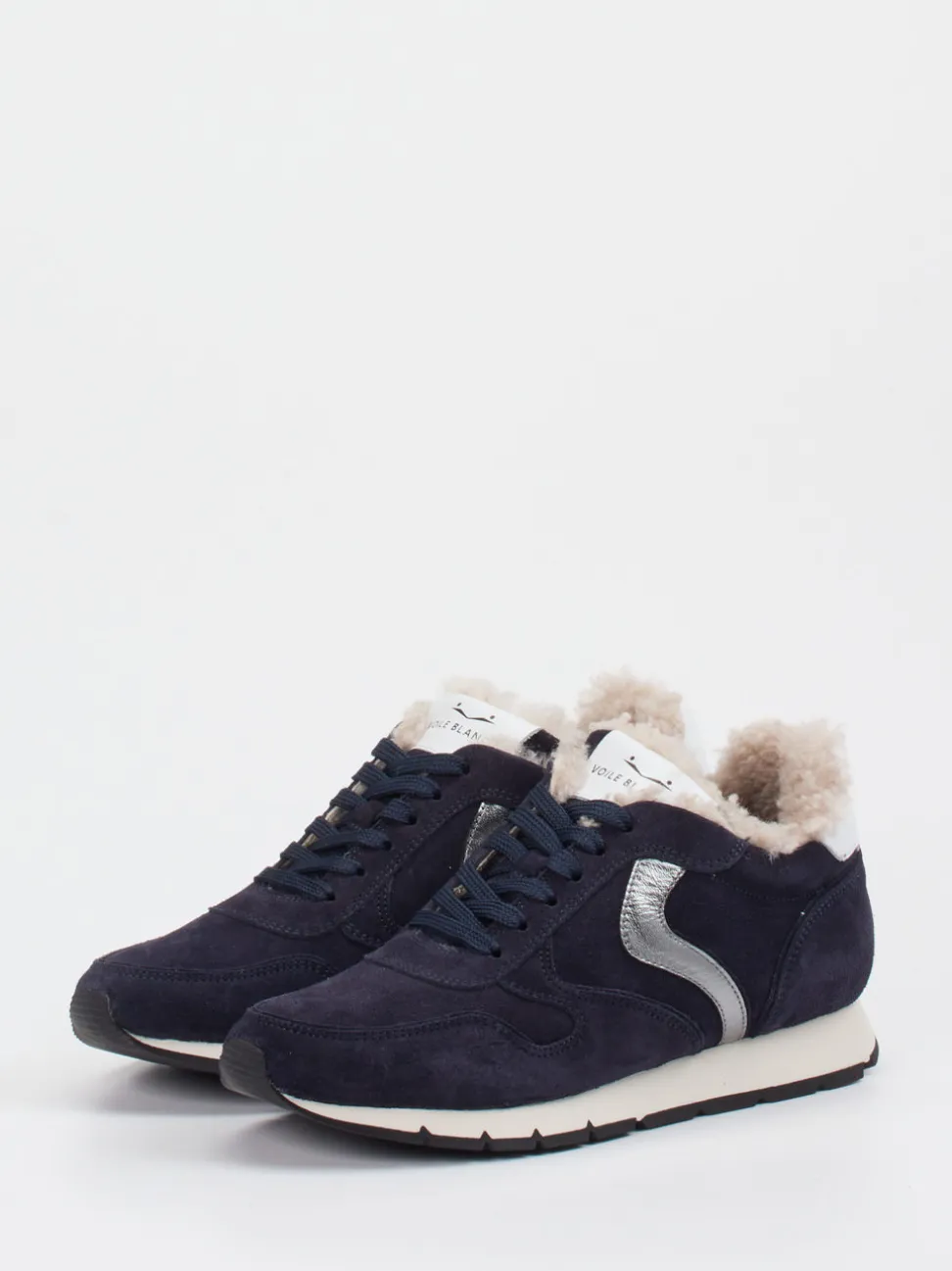 Voile Blanche – Winter-Sneaker aus Veloursleder Dunkelblau