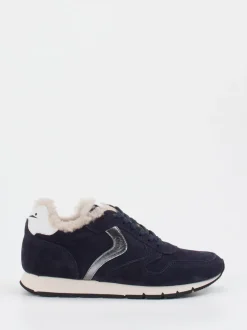 Voile Blanche – Winter-Sneaker aus Veloursleder Dunkelblau
