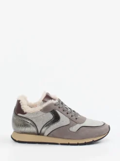 Voile Blanche – Winter-Sneaker aus Veloursleder grau