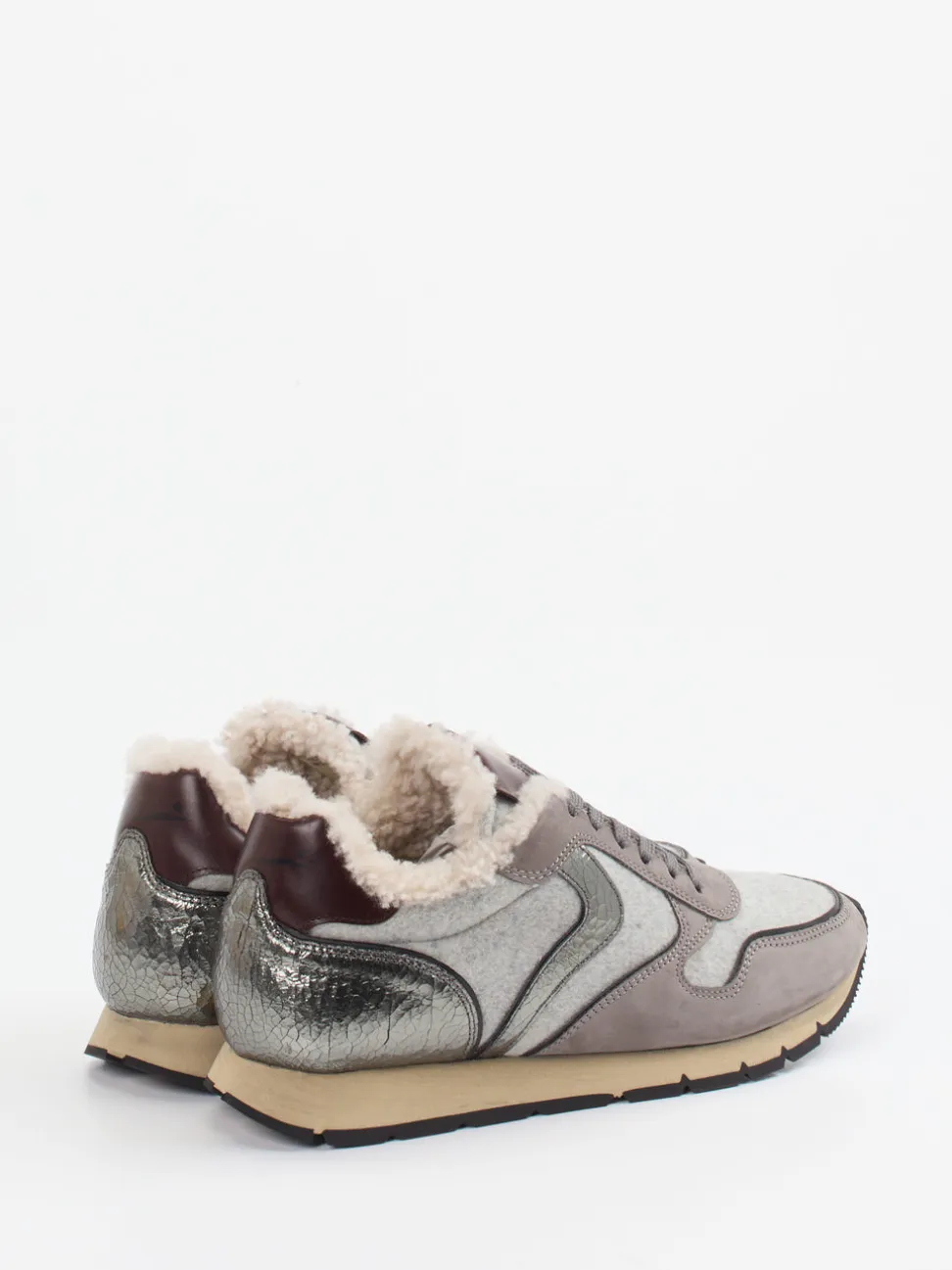 Voile Blanche – Winter-Sneaker aus Veloursleder grau