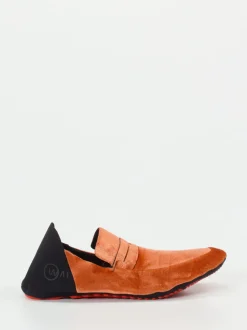 Wai – Loafer aus Textil in Kupferorange