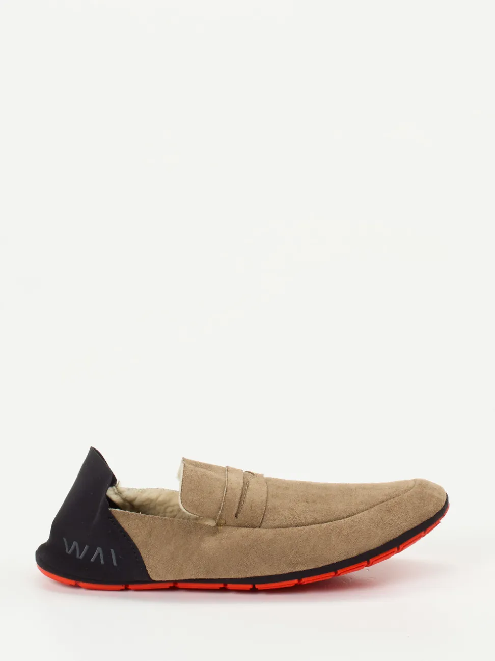 Wai – Slipper aus Veloursleder in Sandbeige