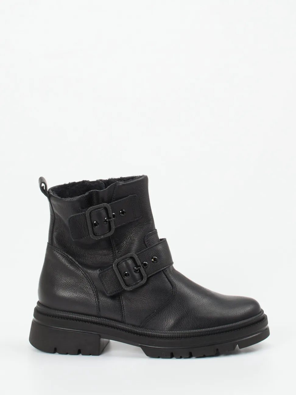 Waldläufer – Biker-Stiefelette aus Kalbleder schwarz