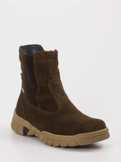 Waldläufer – Chelsea Boots aus Veloursleder olivbraun