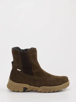 Waldläufer – Chelsea Boots aus Veloursleder olivbraun