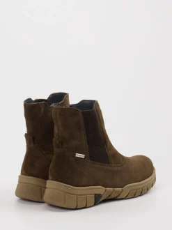 Waldläufer – Chelsea Boots aus Veloursleder olivbraun