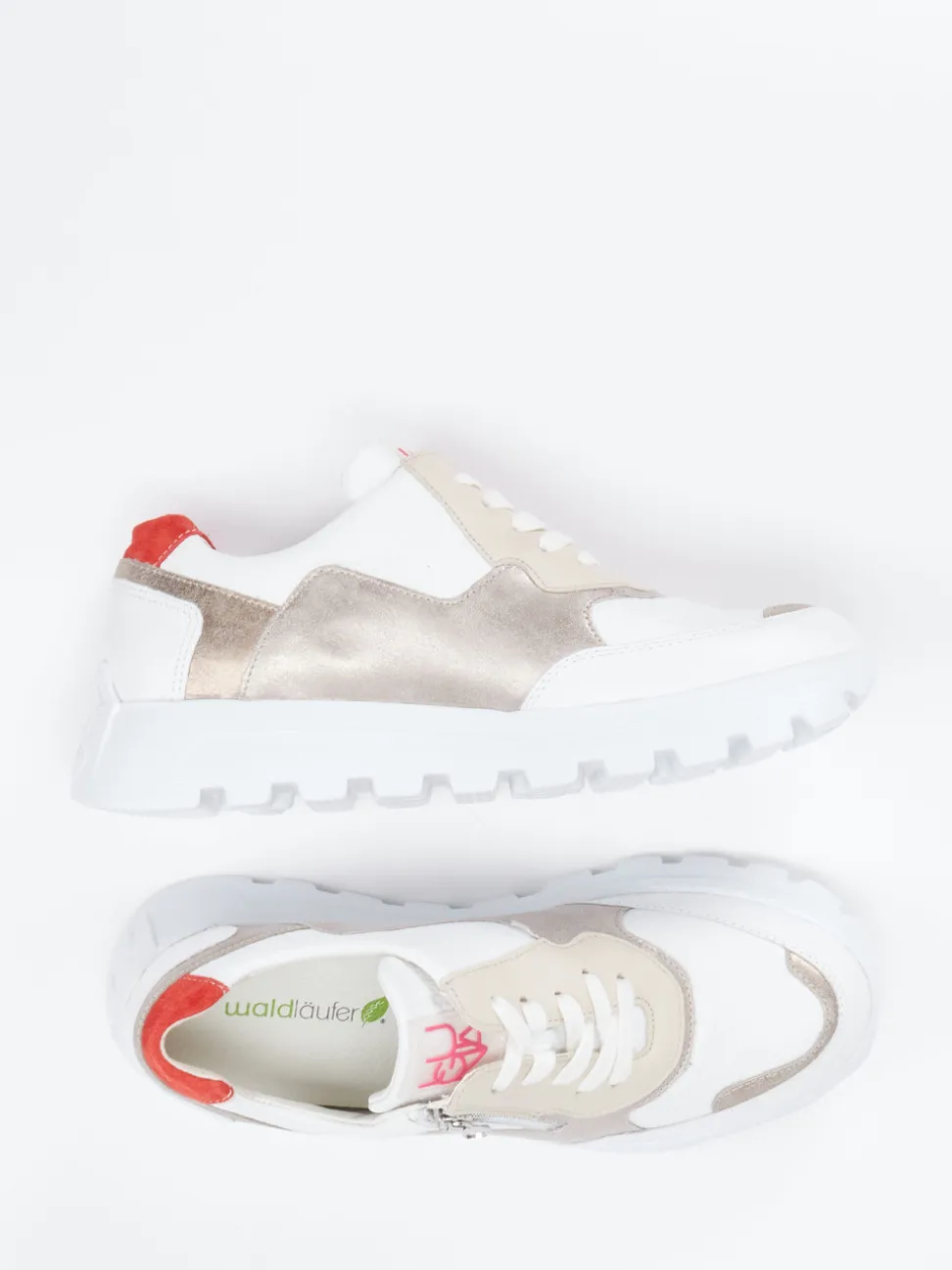 Waldläufer – Chunky Sneaker aus Kalbleder Weiß