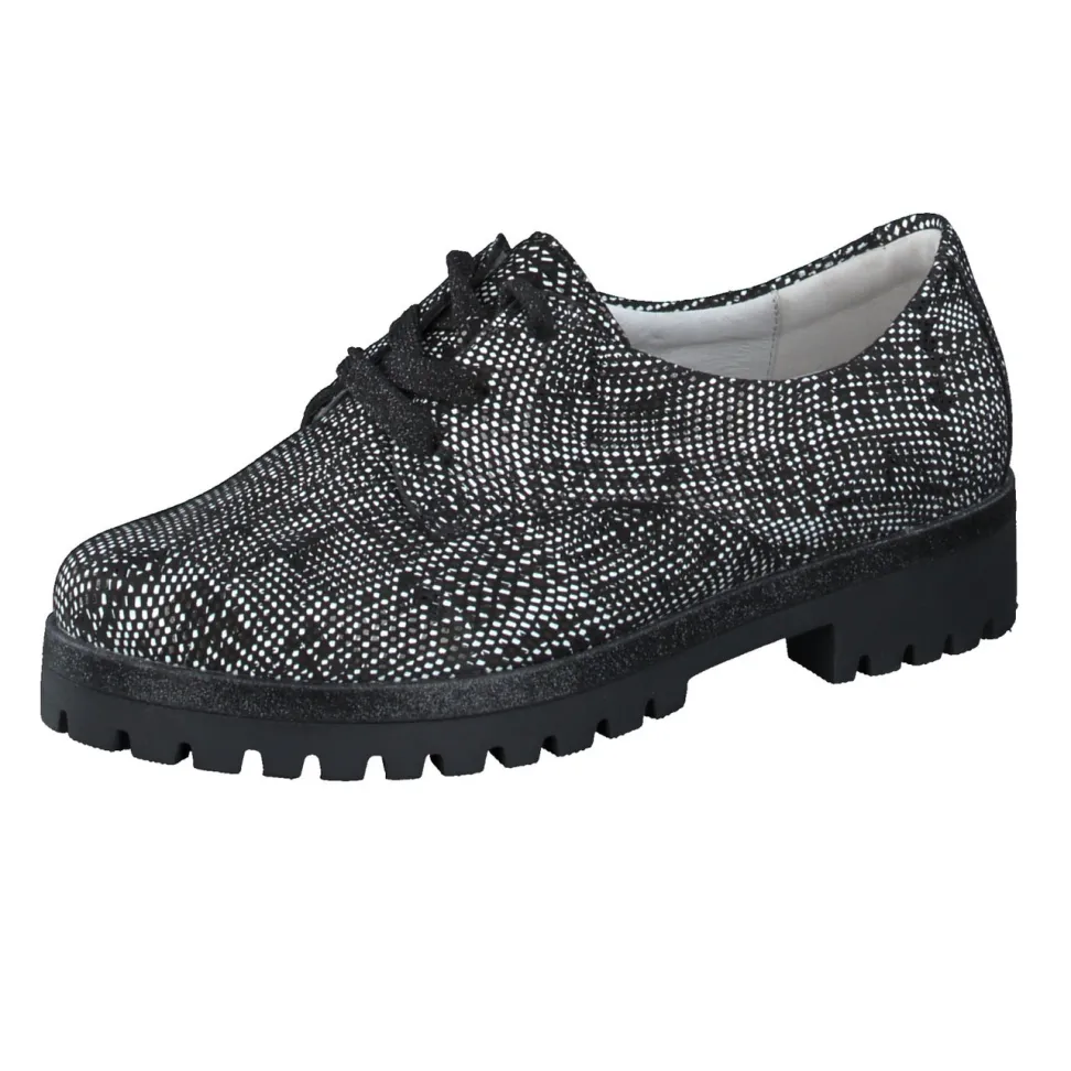 Waldläufer – Derby-Schnürschuh aus Lackleder schwarz