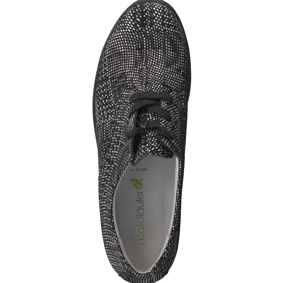Waldläufer – Derby-Schnürschuh aus Lackleder schwarz