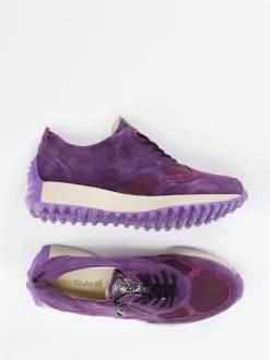 Waldläufer – Freizeitsneaker aus Veloursleder violett